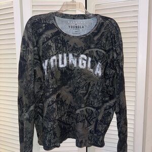 YoungLA Gray and Black Patterned Shirt